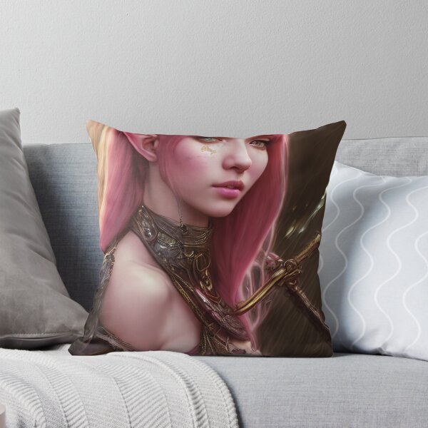 Item preview, hermosa elfa de cabello rosa designed and sold by Balefirefantasy.