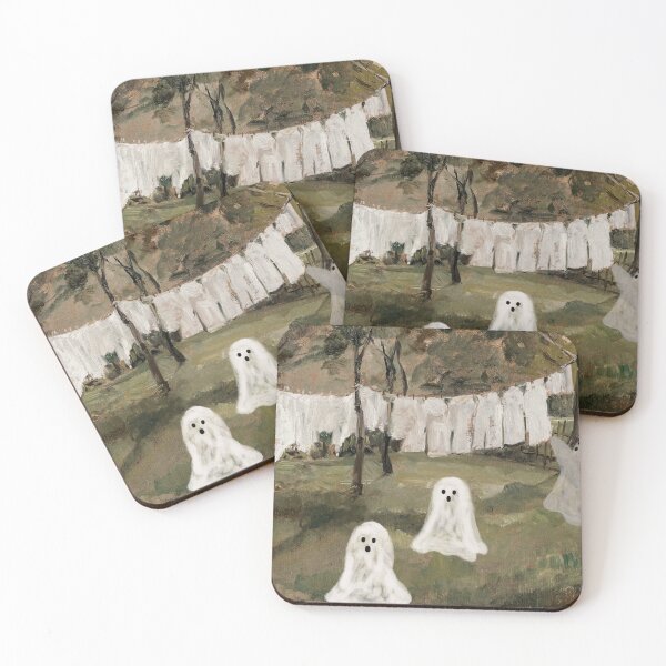 Item preview, Ghosts at l Laundry Line, Halloween Wall Art designed and sold by vintagevivian.