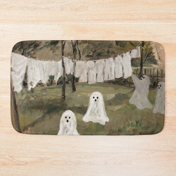 Item preview, Ghosts at l Laundry Line, Halloween Wall Art designed and sold by vintagevivian.