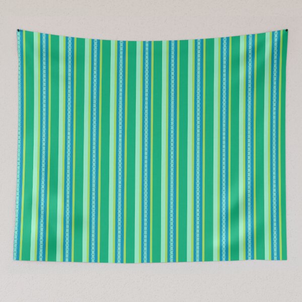 Item preview, Mid-Century Awning Stripes, Jade Green designed and sold by Marymarice.