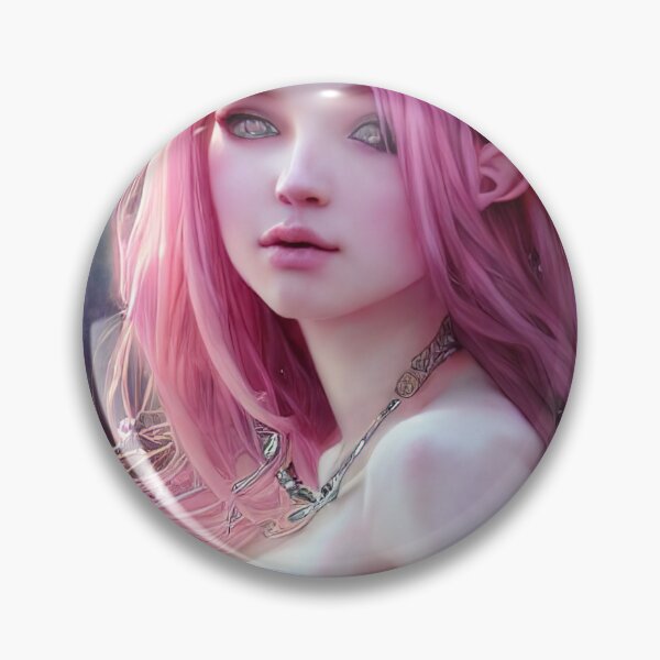Aperçu de l'œuvre belle elfe aux cheveux roses créée et vendue par Balefirefantasy.