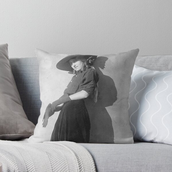Item preview, Cowgirl, Black and White, Vintage Art designed and sold by modernretro.