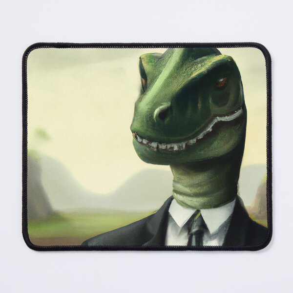 Item preview, Prehistoric Dinosaur Businessman, Fun AI Generated Art designed and sold by sweetbelle.