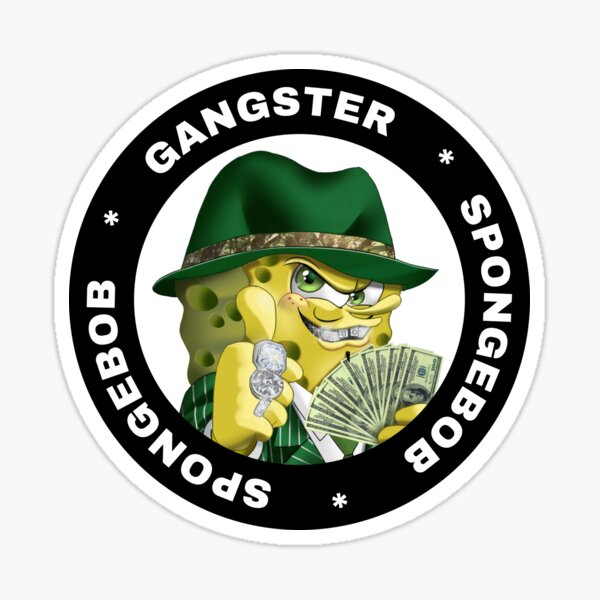 "SpongeBob gangster meme design 2" Sticker for Sale by Chevrodesigns ...