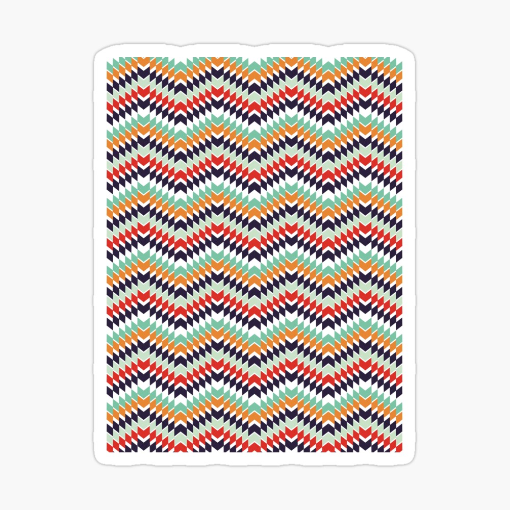 Buffle travel bag colourful geometric zigzag bright colours