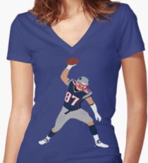 Gronk Spike Women's Fitted V-Neck T-Shirt