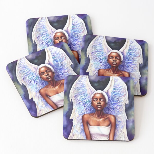 Item preview, Imani - Watercolor and ink - African American Angel designed and sold by fruitfulskye.