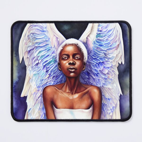 Item preview, Imani - Watercolor and ink - African American Angel designed and sold by fruitfulskye.