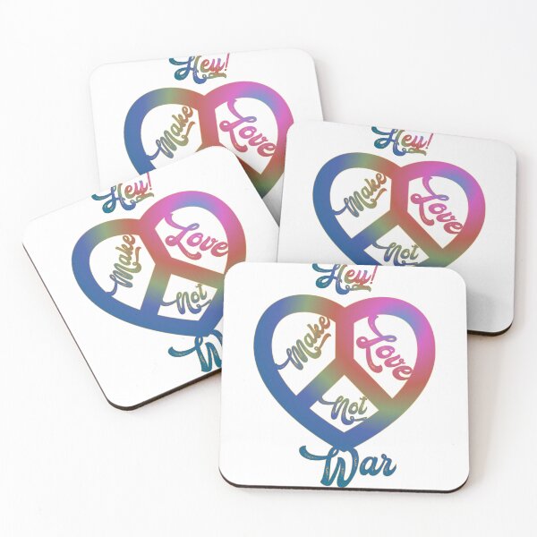 Item preview, Hey! Make love not war, original slogan, designed and sold by Chakilogy.