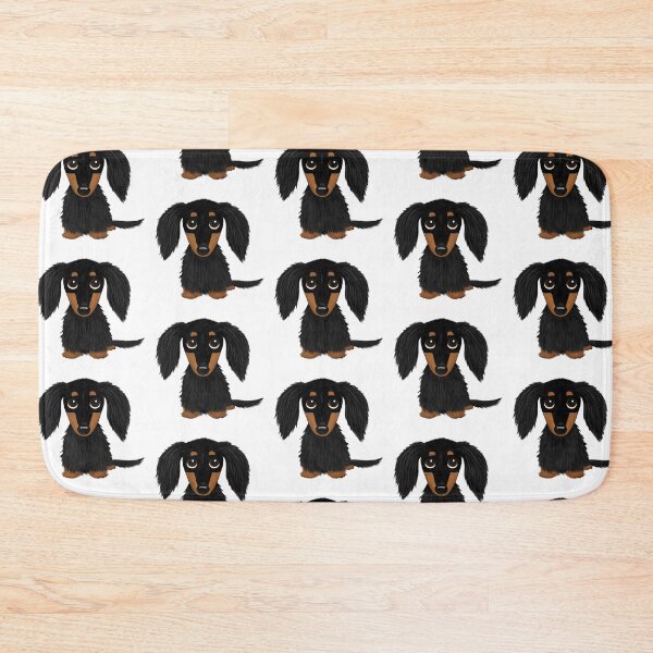 Item preview, Black and Tan Long Haired Dachshund designed and sold by Jenn Inashvili.