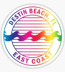Destin Beach Florida Gradient Emblem Sticker