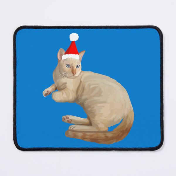 Item preview, Christmas Santa Hat Flame Point Siamese Cat designed and sold by Deborah Camp.