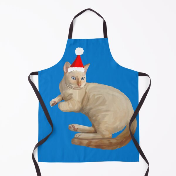 Item preview, Christmas Santa Hat Flame Point Siamese Cat designed and sold by Deborah Camp.