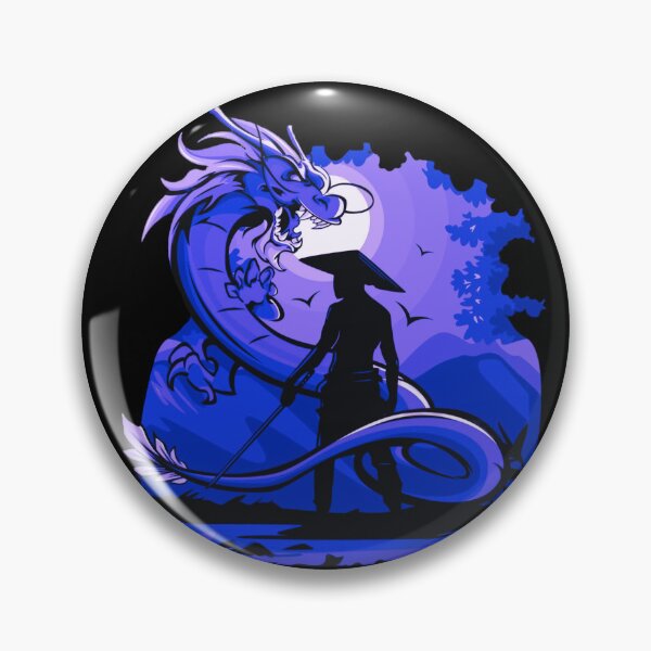 Artikelvorschau, Lila Anime Samurai und Drachendesign entworfen und verkauft von Dven-Clothes.