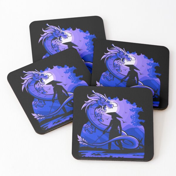 Item preview, Purple Anime Samurai and Dragon design designed and sold by Dven-Clothes.