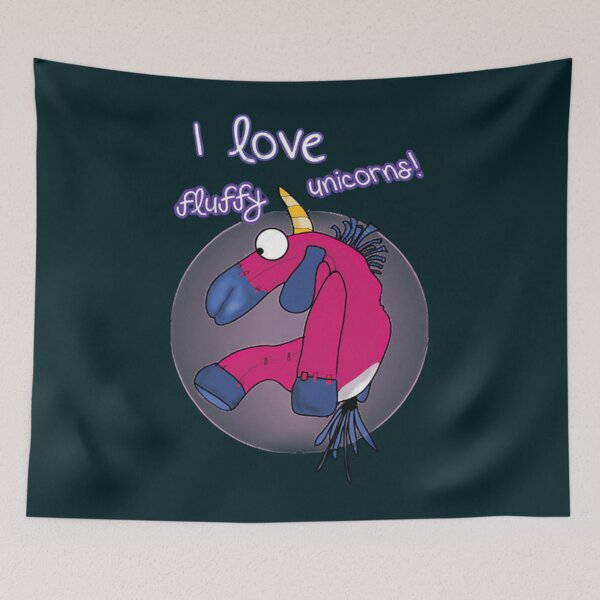 Item preview, I love fluffy unicorns    designed and sold by MarlEricksen.
