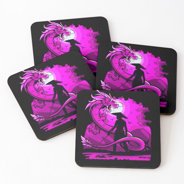 Item preview, Pink Anime Samurai and Dragon design designed and sold by Dven-Clothes.
