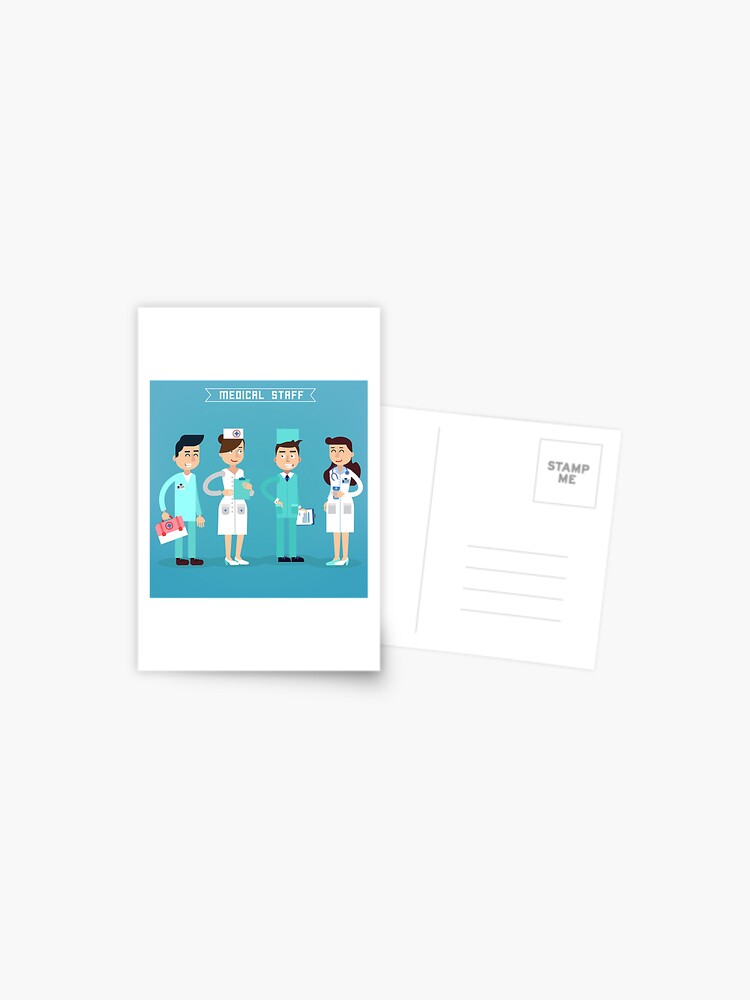 Nurse with Medical Icons Set. Health Care Stuff Greeting Card for Sale by  ivector