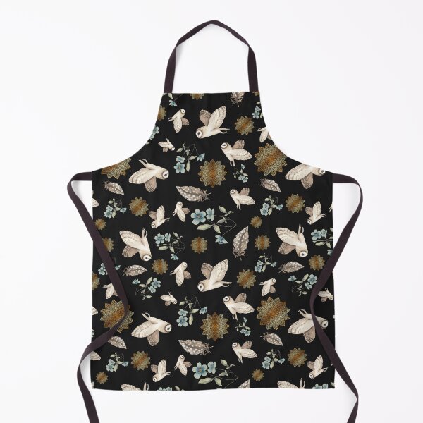 Item preview, Barn Owl Pattern in black designed and sold by snowyowls.