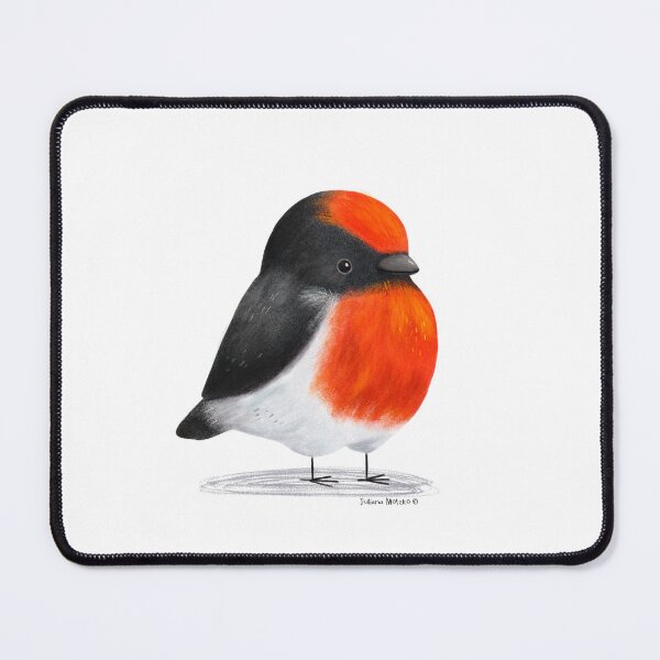 Item preview, Red Capped Robin Bird designed and sold by julianamotzko.