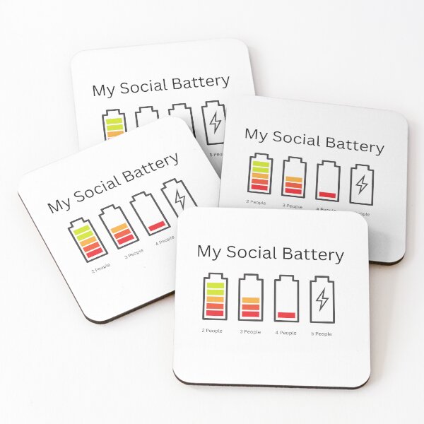 Item preview, My Social Battery Sarcastic Introvert Design designed and sold by Solo-Create.