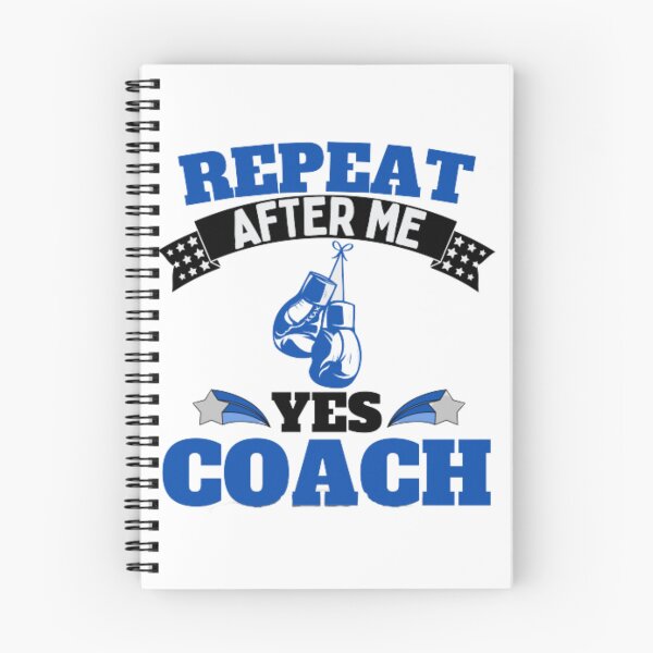 Artikelvorschau, Wiederholen Sie After Me Yes Coach Boxing - Blau Schwarz - Funny Sports entworfen und verkauft von GymWearDepot.