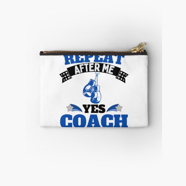 Item preview, Repeat After Me Yes Coach Boxing - Blue Black - Funny Sports designed and sold by GymWearDepot.