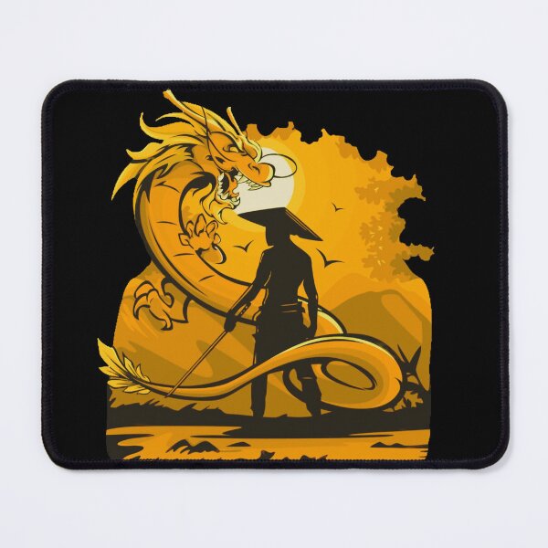 Item preview, Yellow Anime Samurai and Dragon design designed and sold by Dven-Clothes.