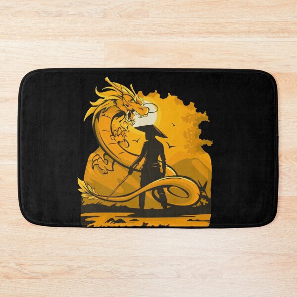 Item preview, Yellow Anime Samurai and Dragon design designed and sold by Dven-Clothes.