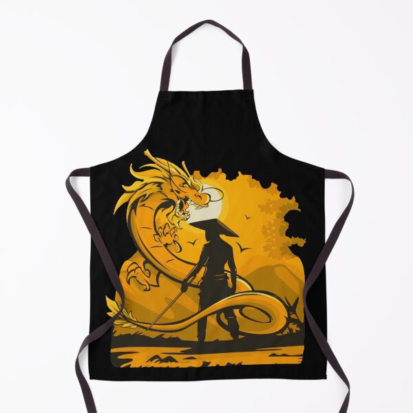 Item preview, Yellow Anime Samurai and Dragon design designed and sold by Dven-Clothes.