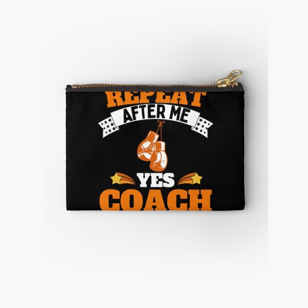 Item preview, Repeat After Me Yes Coach Boxing - Orange White - Funny Sports designed and sold by GymWearDepot.