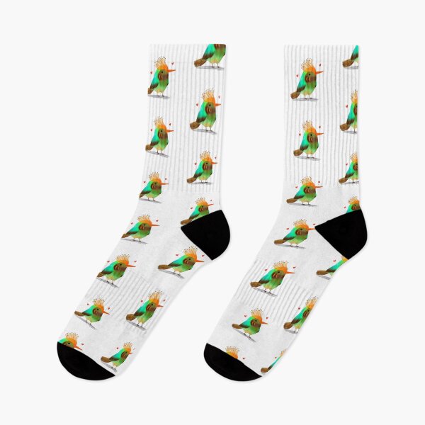 Item preview, Rufous Crested Coquette bird with hearts designed and sold by julianamotzko.