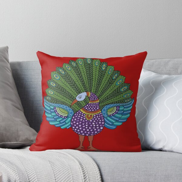 Item preview, peacock modern kalamkari 2 designed and sold by sriknick.