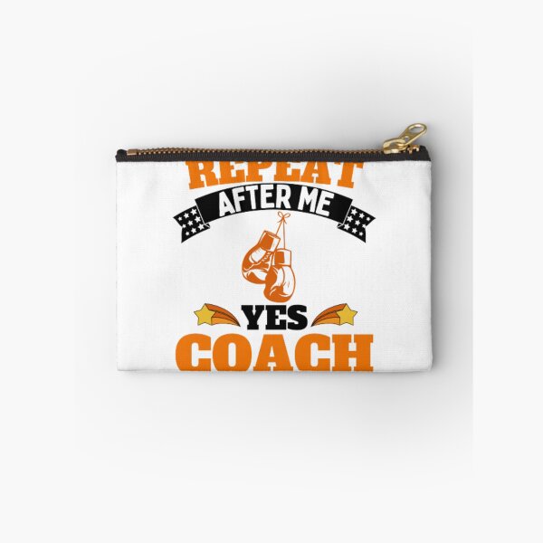 Item preview, Repeat After Me Yes Coach Boxing - Orange Black - Funny Sports designed and sold by GymWearDepot.