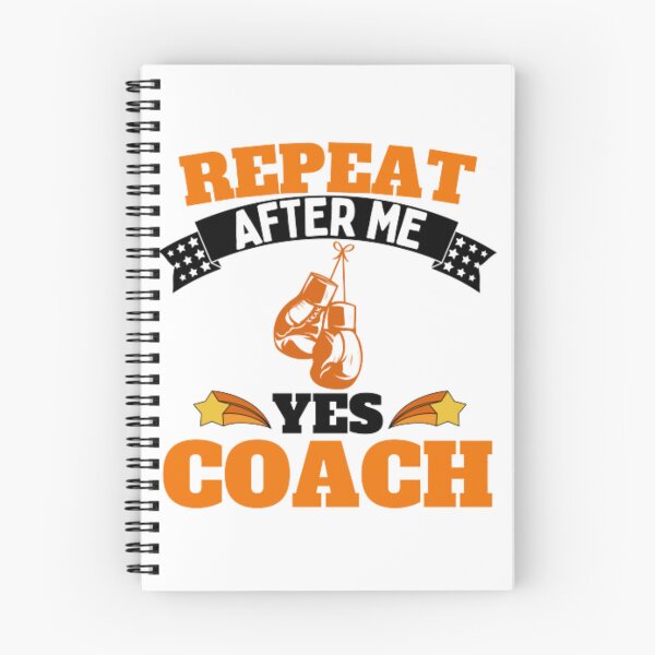 Artikelvorschau, Wiederholen Sie After Me Yes Coach Boxing - Orange Black - Funny Sports entworfen und verkauft von GymWearDepot.