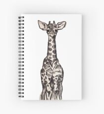 Black and White Giraffe Spiral Notebook
