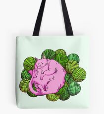 Pink Cat Tote Bag