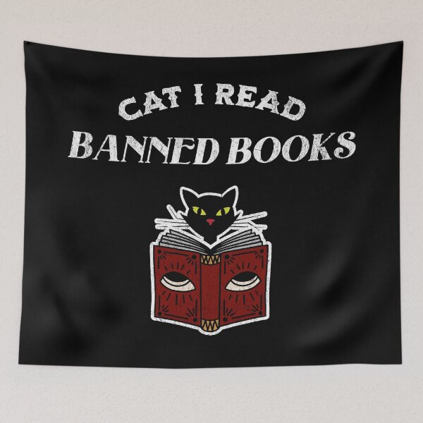 Artikelvorschau, Katze Ich lese verbotene Bücher entworfen und verkauft von JoRealm.