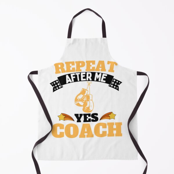 Item preview, Repeat After Me Yes Coach Boxing - Yellow Black - Funny Sports designed and sold by GymWearDepot.