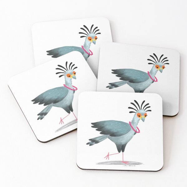 Item preview, Secretary Bird with necklace designed and sold by julianamotzko.