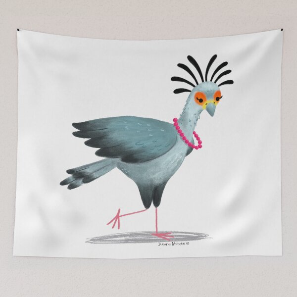 Item preview, Secretary Bird with necklace designed and sold by julianamotzko.