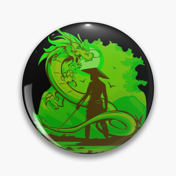 Item preview, Green Anime Samurai and Dragon design designed and sold by Dven-Clothes.