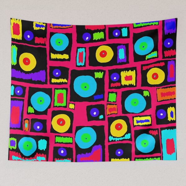 Item preview, Retro 80's Abstract Color Splash Turntables designed and sold by ColourTrips.