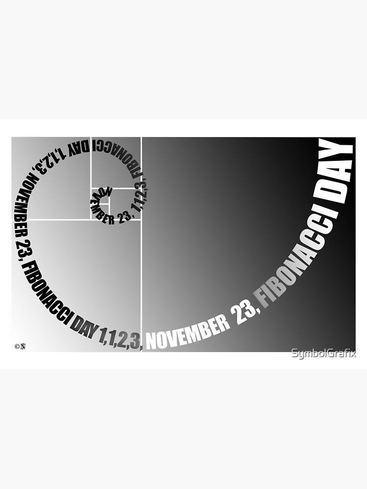 "Fibonacci Day, 1,1,2,3, November 23 " Poster by SymbolGrafix Redbubble