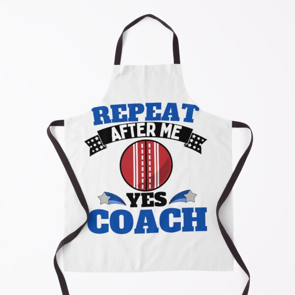 Artikelvorschau, Wiederholen Sie nach mir Ja Coach Cricket - Blau Schwarz - Lustiger Sport entworfen und verkauft von GymWearDepot.