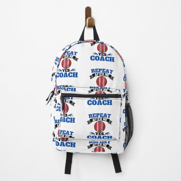 Item preview, Repeat After Me Yes Coach Cricket - Blue Black - Funny Sports designed and sold by GymWearDepot.