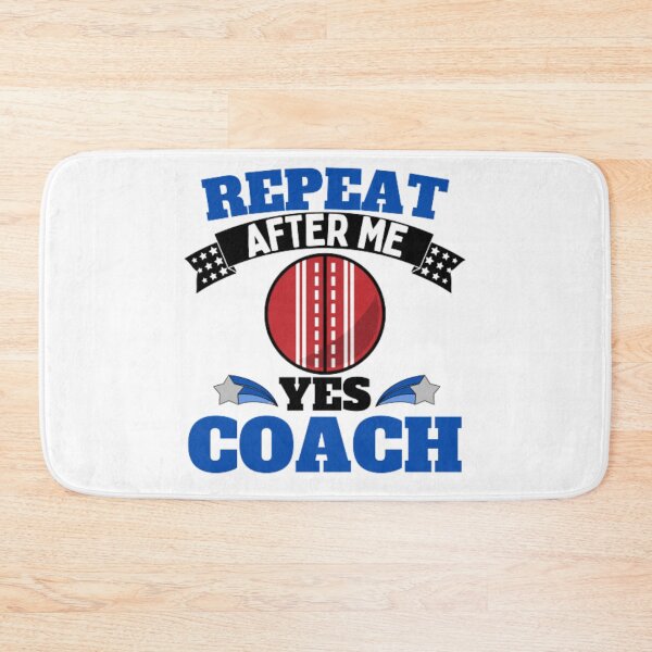 Artikelvorschau, Wiederholen Sie nach mir Ja Coach Cricket - Blau Schwarz - Lustiger Sport entworfen und verkauft von GymWearDepot.