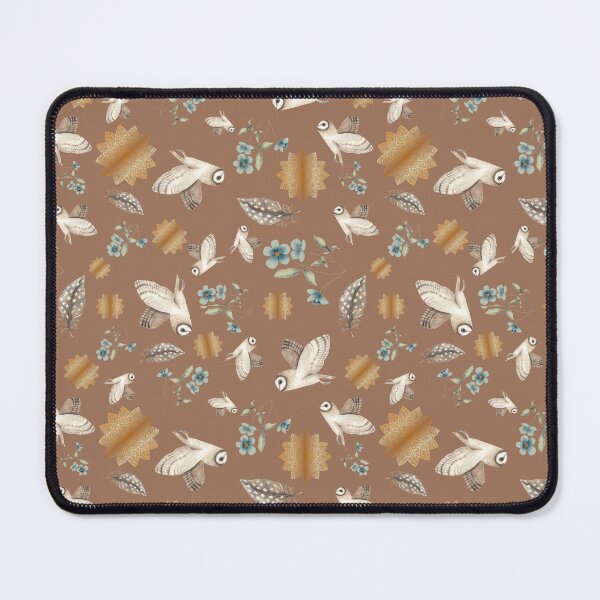 Item preview, Barn Owls Pattern in tan designed and sold by snowyowls.