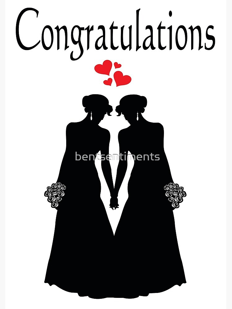 Stuck with me Wedding card wife Engagement Lesbian Love card LGBT anniversary