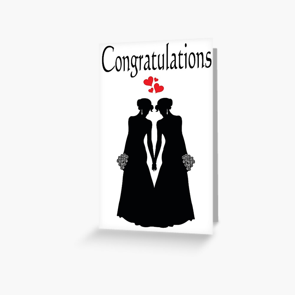 Congratulations Lesbian Engagement Wedding - Greeting Card - from Bent  Sentiments Lesbian Interest